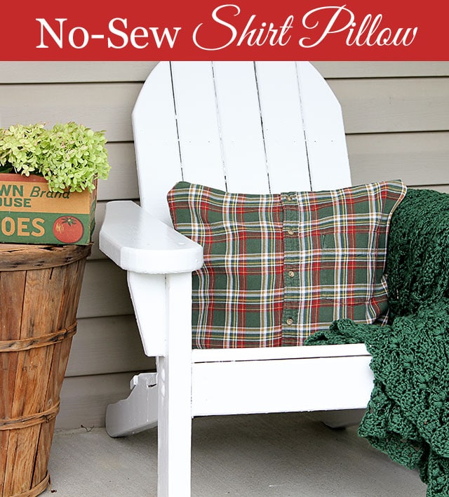 Easy to follow instructions for making DIY no-sew pillows from shirts - quick and simple 