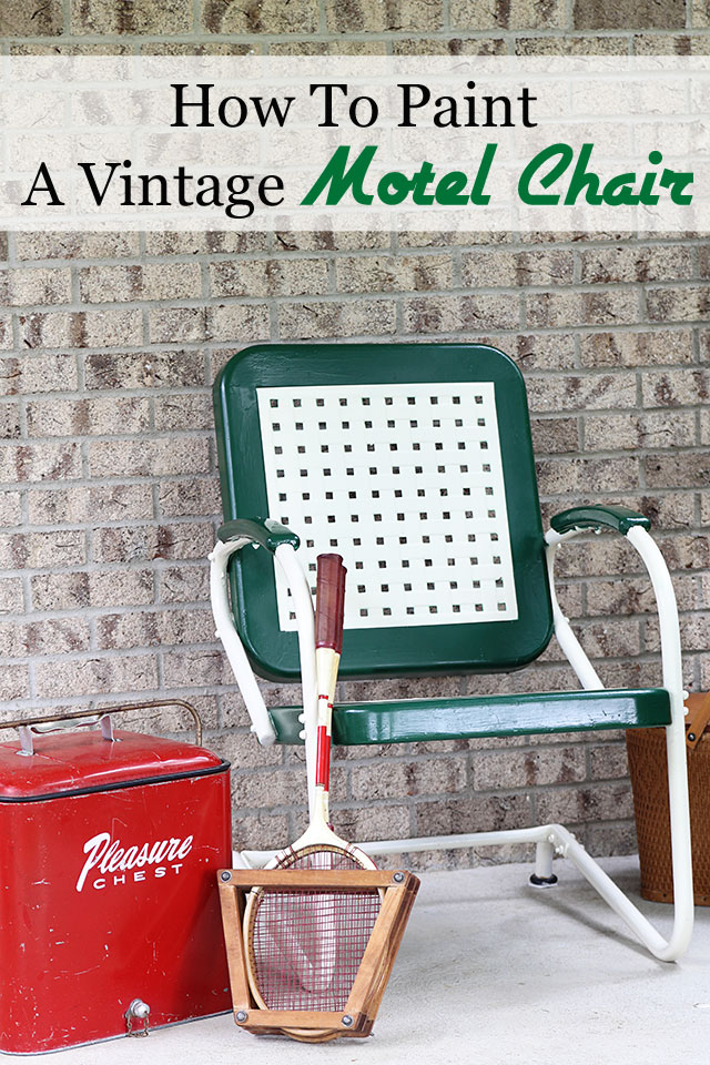 DIY tutorial on how to paint a vintage metal motel chair
