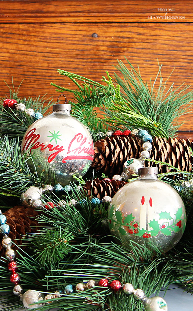 Decorating with vintage Christmas ornaments gives your home a sense of nostalgia and tradition, whether handed down from Grandma or simply bought at thrift stores.