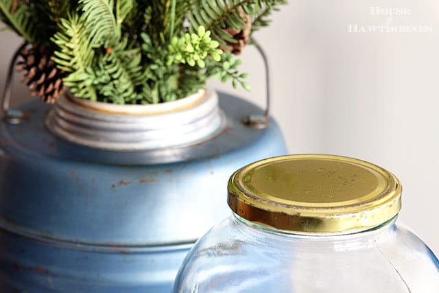 Large glass pickle jar