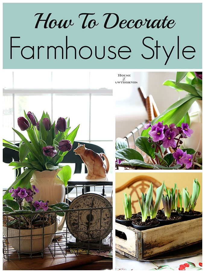DIY tips on how to do a vintage farmhouse decorating style in your home. It's an easy and affordable decor style and oh so HOT right now!