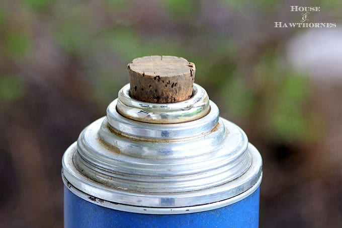 Keapsit Thermos with cork stopper from The American Thermos Bottle Co