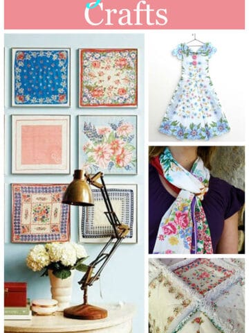 If you've ever wondered what to do with all those vintage hankies you got from your grandma, here are 10 craft projects to repurpose those handkerchiefs!