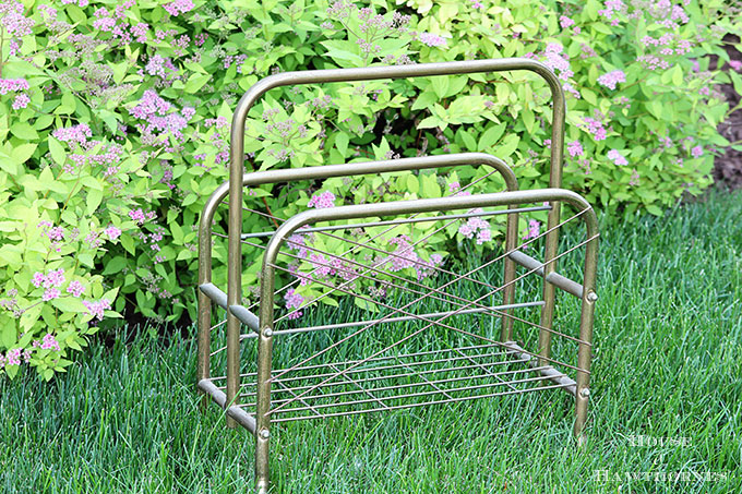 Vintage brass magazine rack