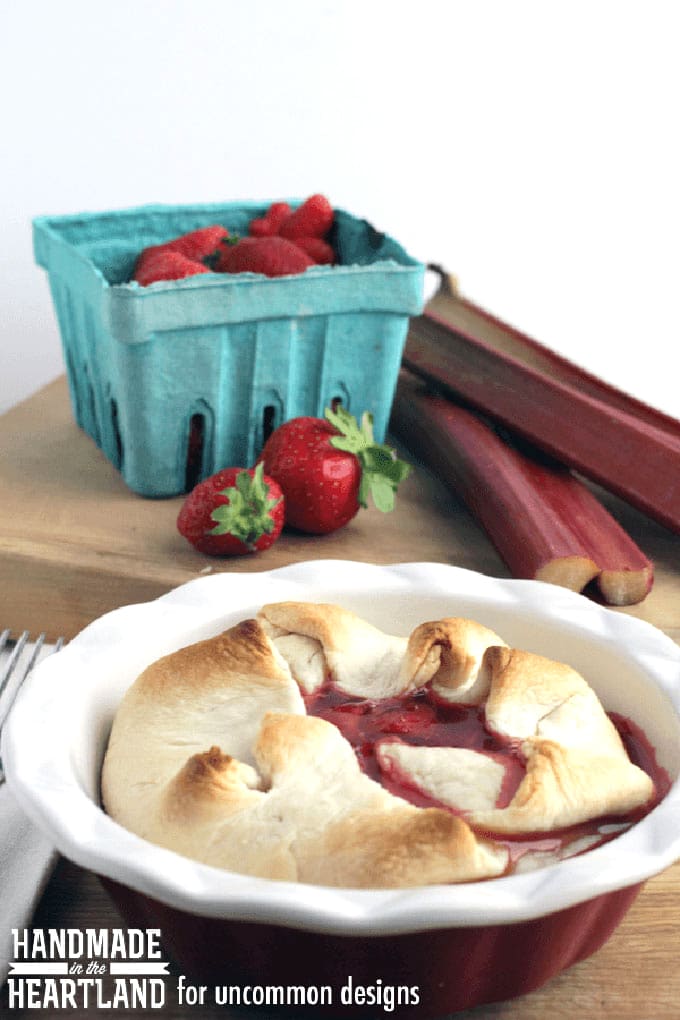 Strawberry Rhubarb individual pies