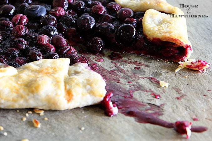 Blueberry rustic pie