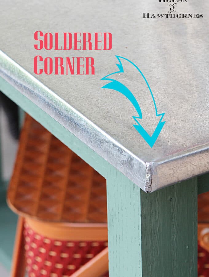 diy zinc table crafts