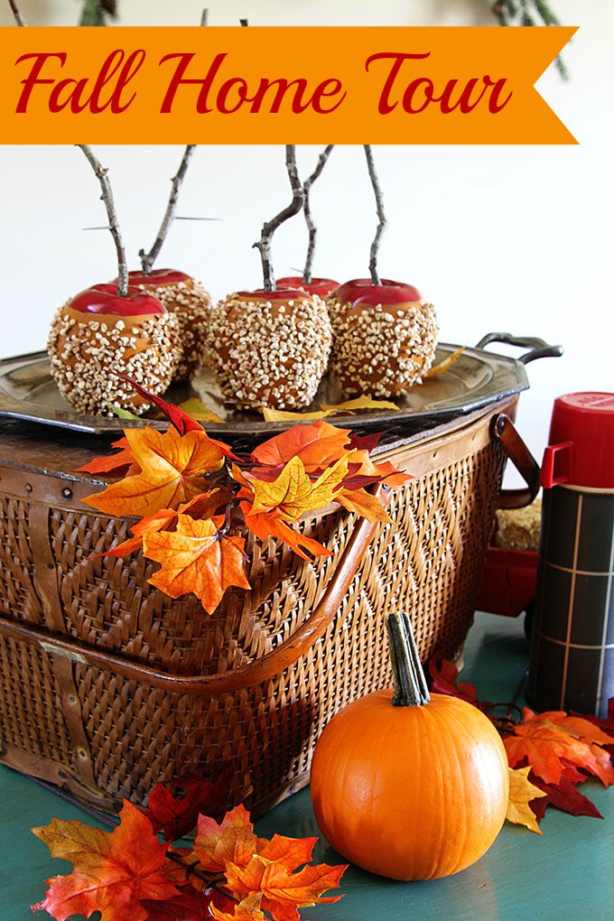 A fall home decor tour to give you inspiration and ideas for decorating your own home for autumn. 28 blogs included with lots of inexpensive fun ideas!