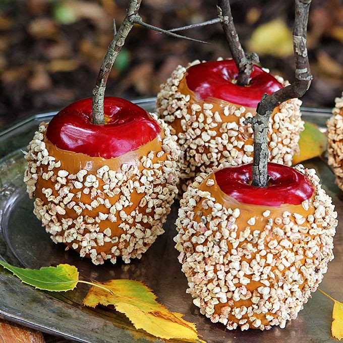 Quick and easy instruction for how to make DIY faux caramel apples for your fall decor. They are great for Halloween decorations also and they last years.