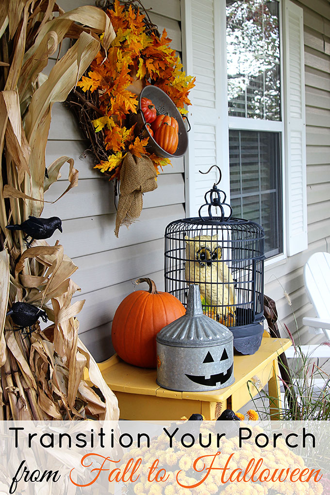 Transitioning The Porch From Fall To Halloween - House of Hawthornes