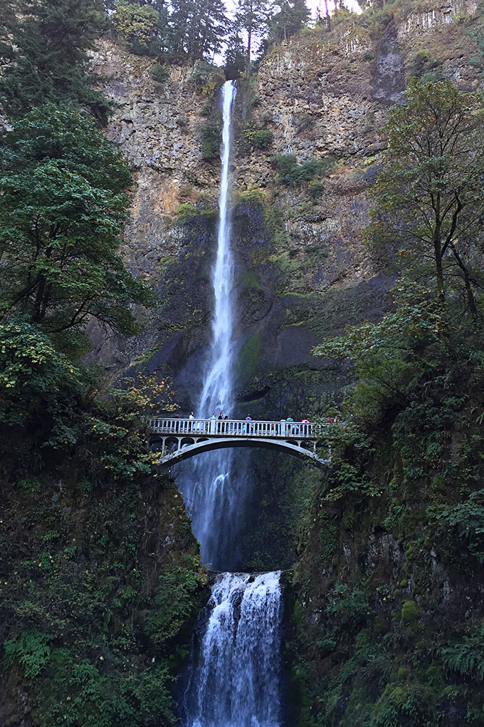 Multnomah Falls in Columbia River Gorge Oregon