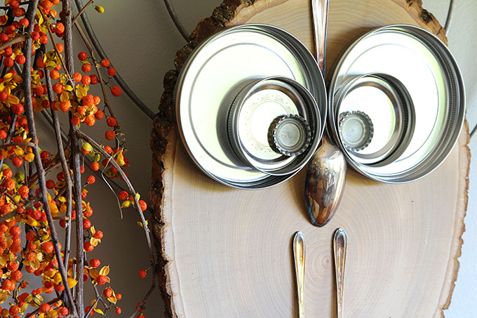 DIY Wood Slice Owl - House of Hawthornes