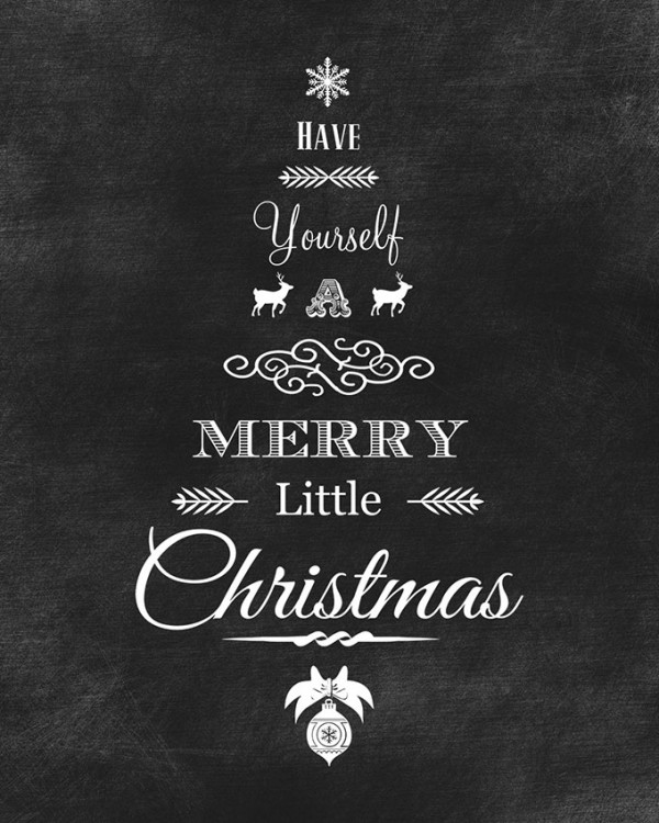 Free Christmas Chalkboard Printables - House of Hawthornes