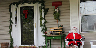 Traditional Christmas Porch