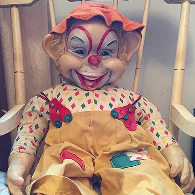 Scary clown doll from an estate sale