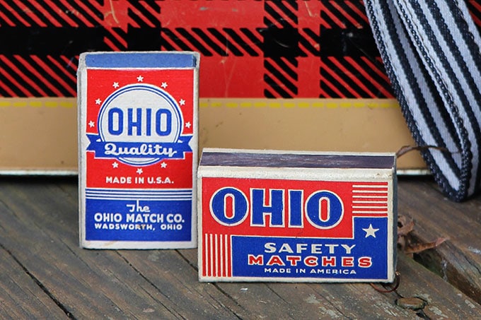 Finds from the Country Living Fair in Ohio including a vintage Nesco picnic tin and other vintage, antique and handmade items.