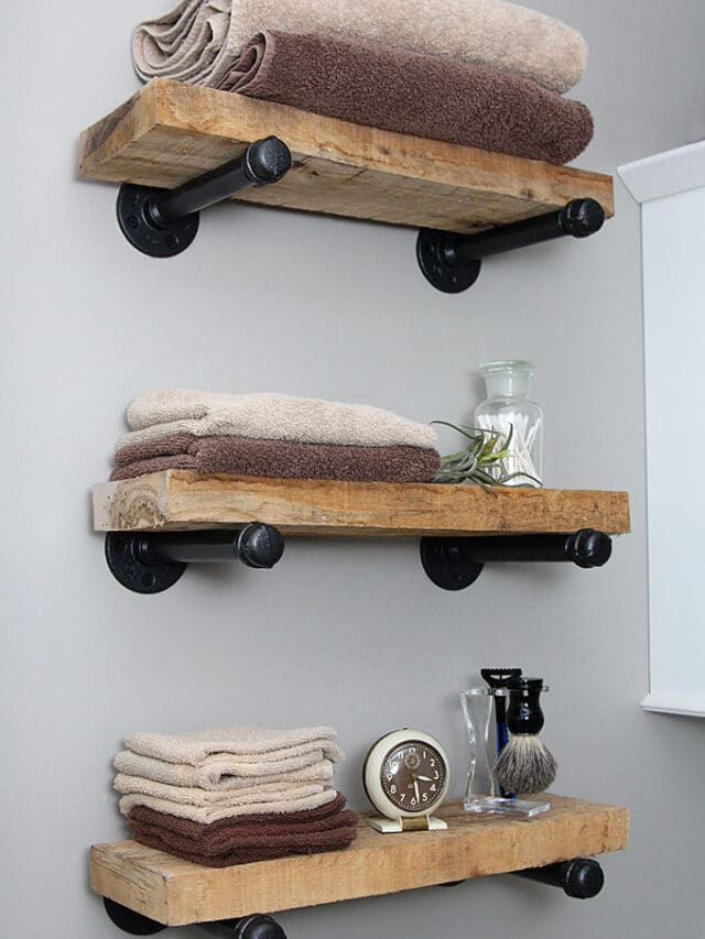 DIY INDUSTRIAL PIPE SHELVES Story