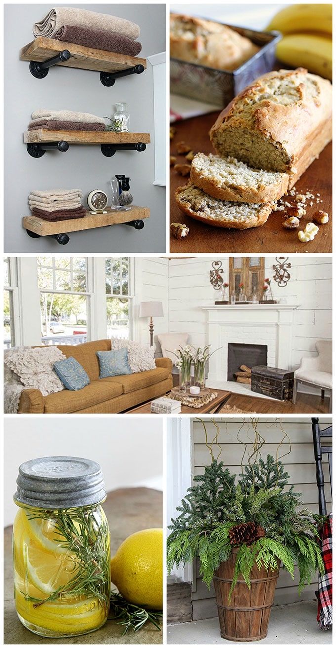My favorite DIY projects, tips and recipes of the year. From DIY Industrial Pipe Shelves to the best Banana Nut Bread to Gardening Projects for this spring.
