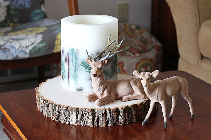 Vintage flocked Christmas deer