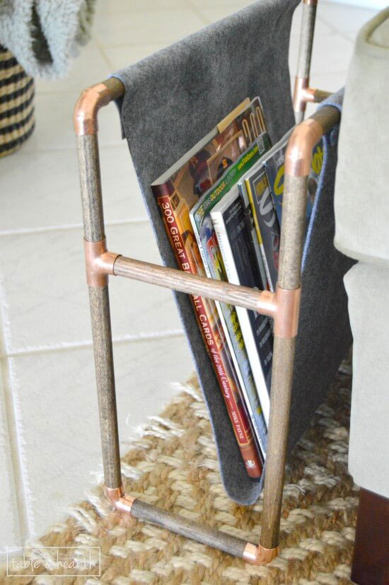 Copper pipe magazine holder