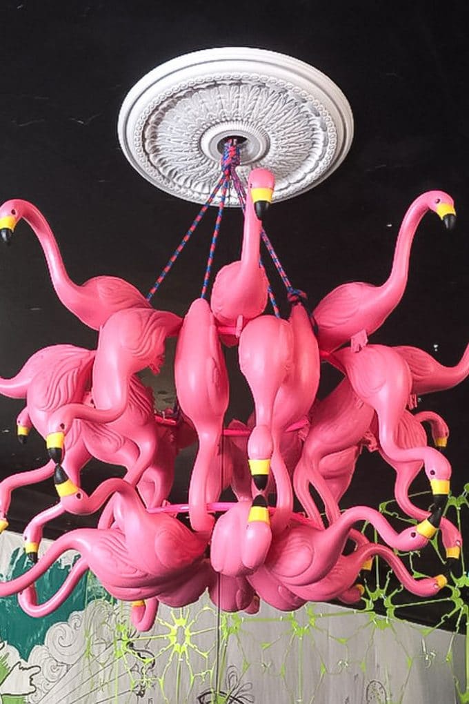 Flamingo chandelier from Handmade Charlotte