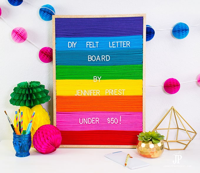 DIY felt letter sign board