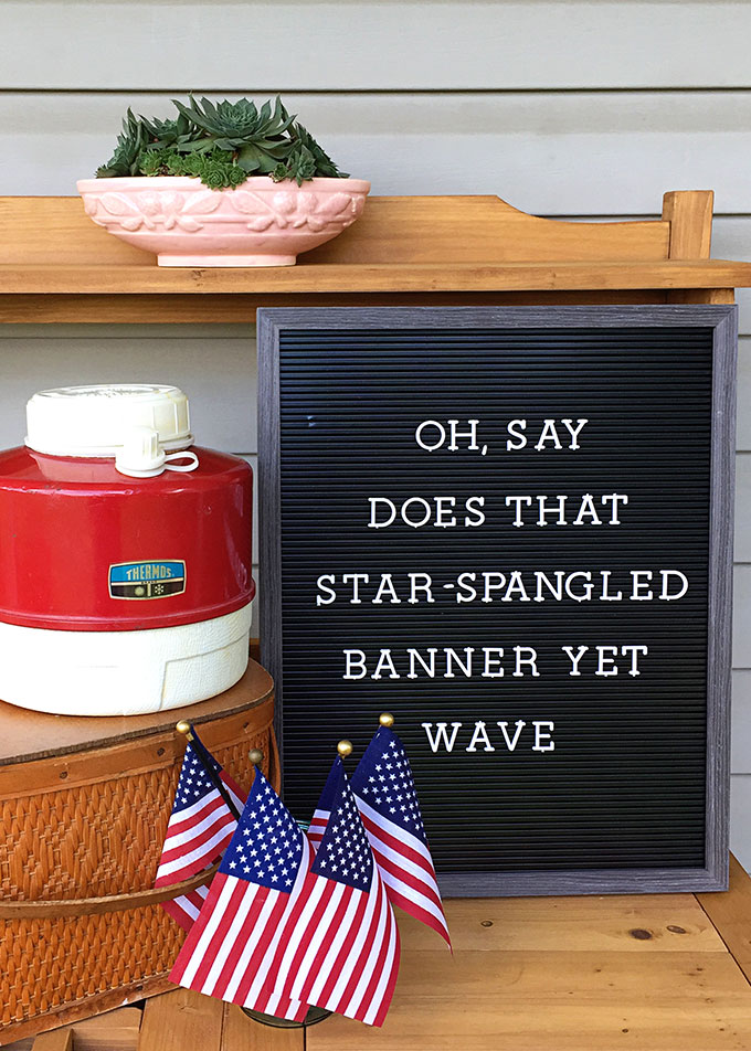 Patriotic quote for your letter board