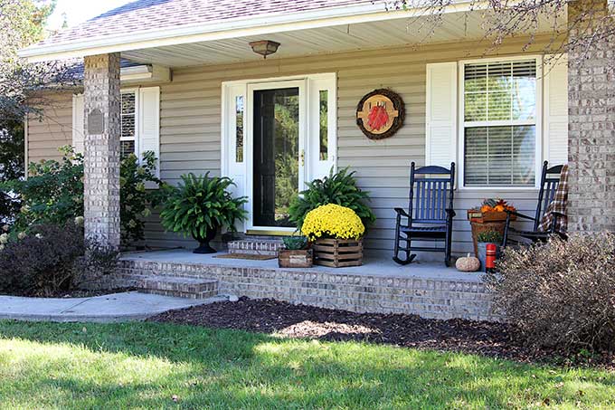 Porch decor for fall