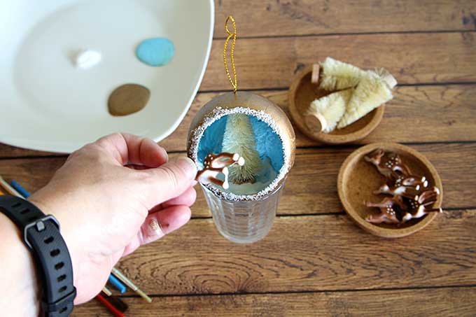 DIY Christmas diorama ornament