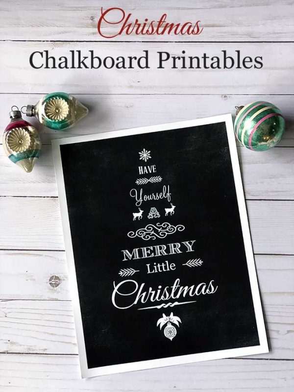 Free Christmas Chalkboard Printables - House of Hawthornes