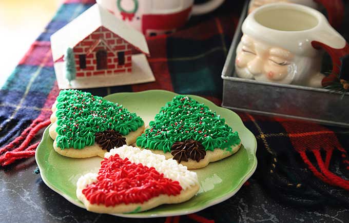 Plate of Christmas cookies