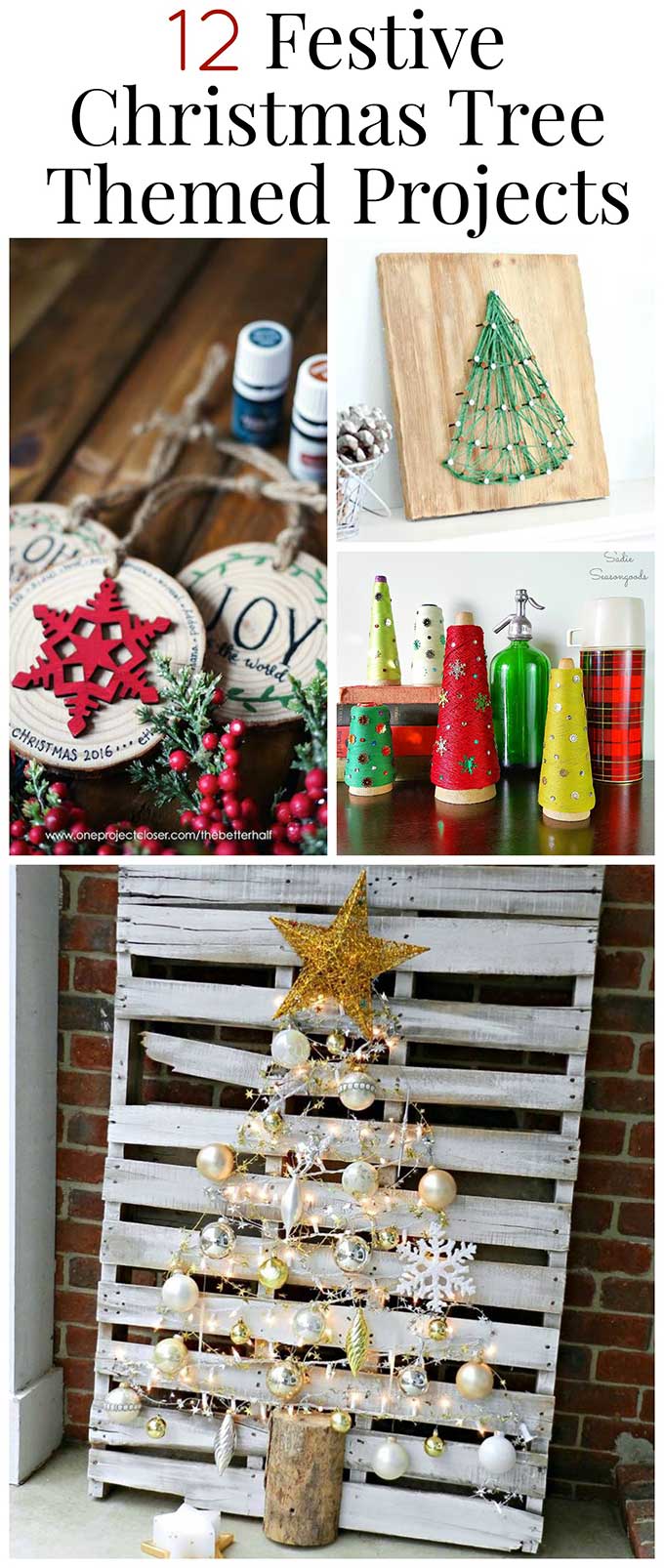 12 Christmas tree themed DIY projects for the holiday season. #ChristmasDecor #holidaydecor #christmasdiy