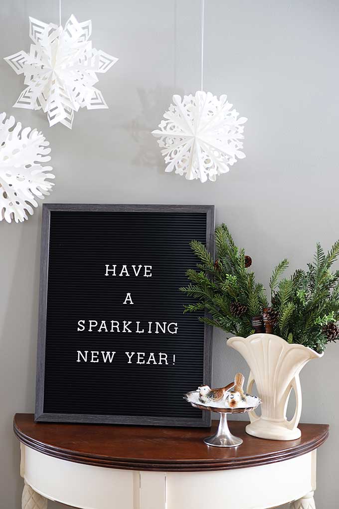 Funny New Years Eve letter board quotes for the holidays.