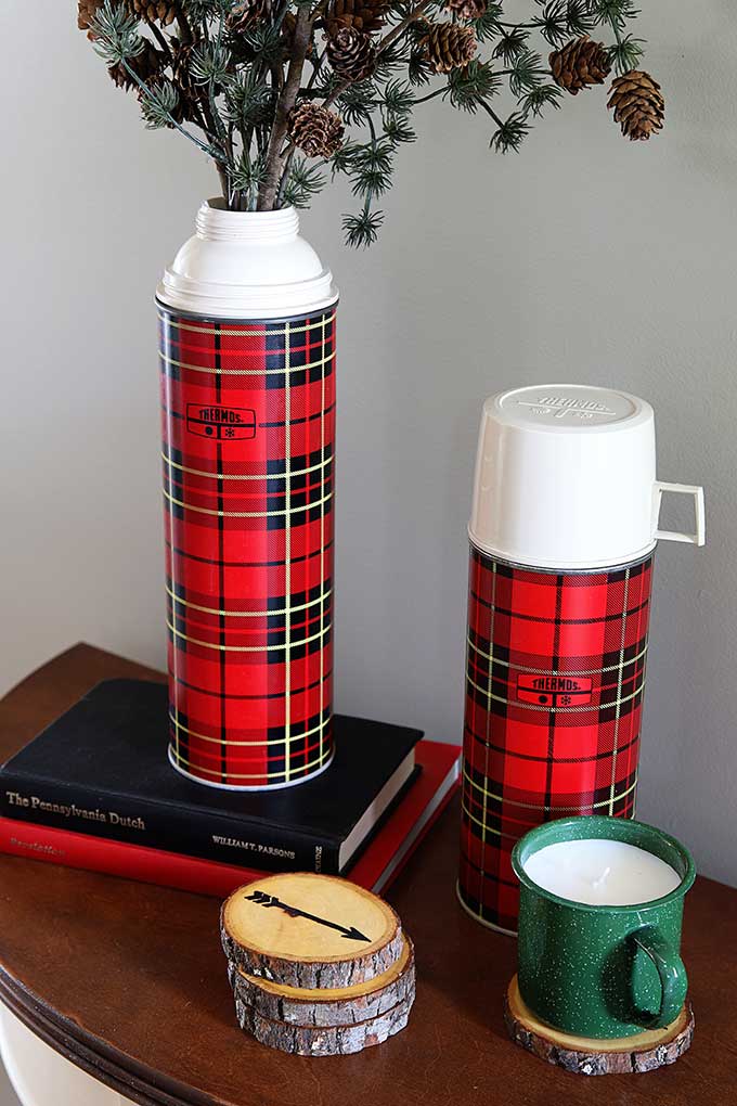 Vintage plaid Thermoses