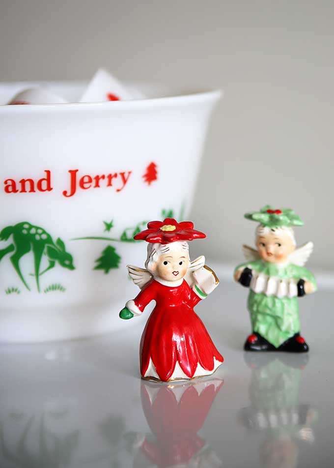 Vintage Christmas salt and pepper shakers