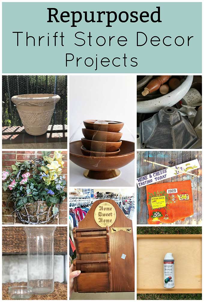 Repurposed and upcycled thrift store projects