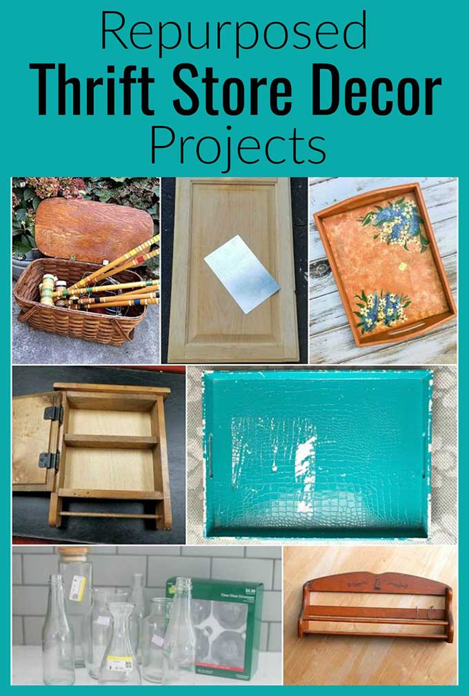 Repurposed thrift store decor projects for thifty home decor!