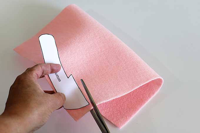 Cutting felt for vintage camper craft