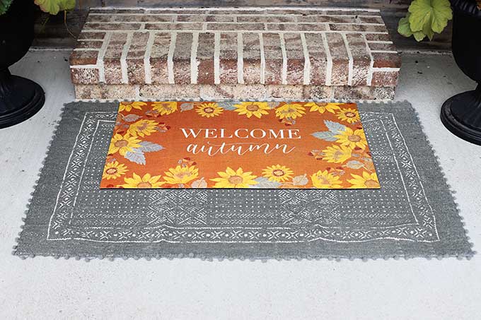 Using two doormats at your front door. 