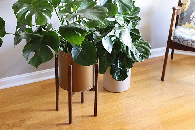 West Elm inspired mid century modern planter