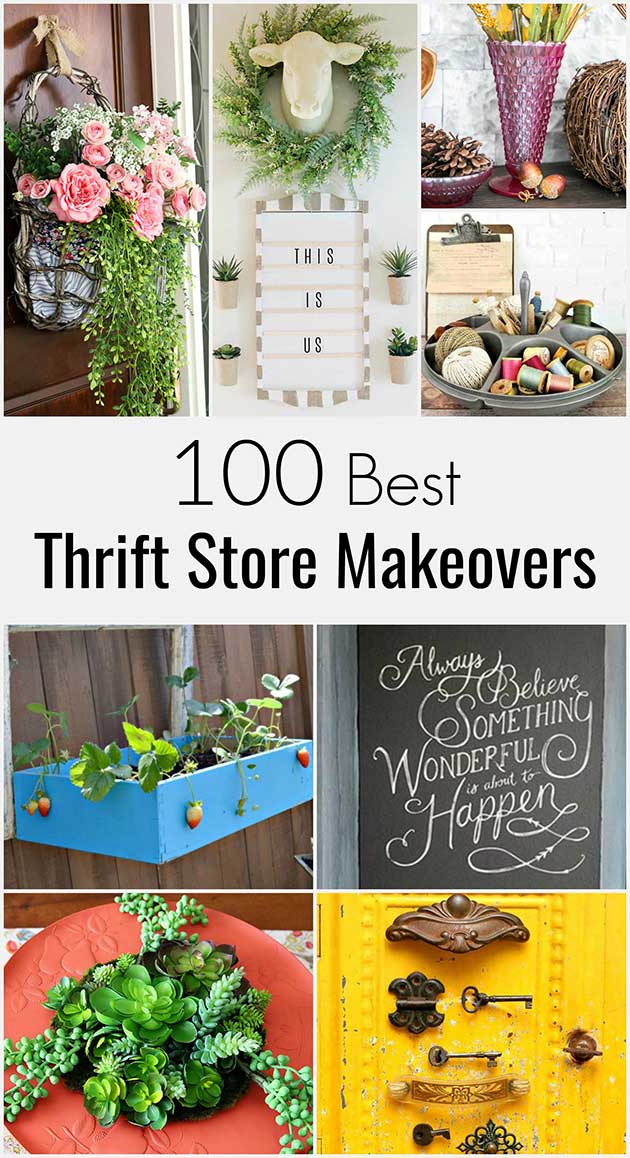 Be inspired by the BEST home decorating ideas on a budget with these thrift store makeovers from TOP DIY bloggers! #thriftstoremakeover #thriftstorefinds #thrifting #diyhomedecor #diyprojects