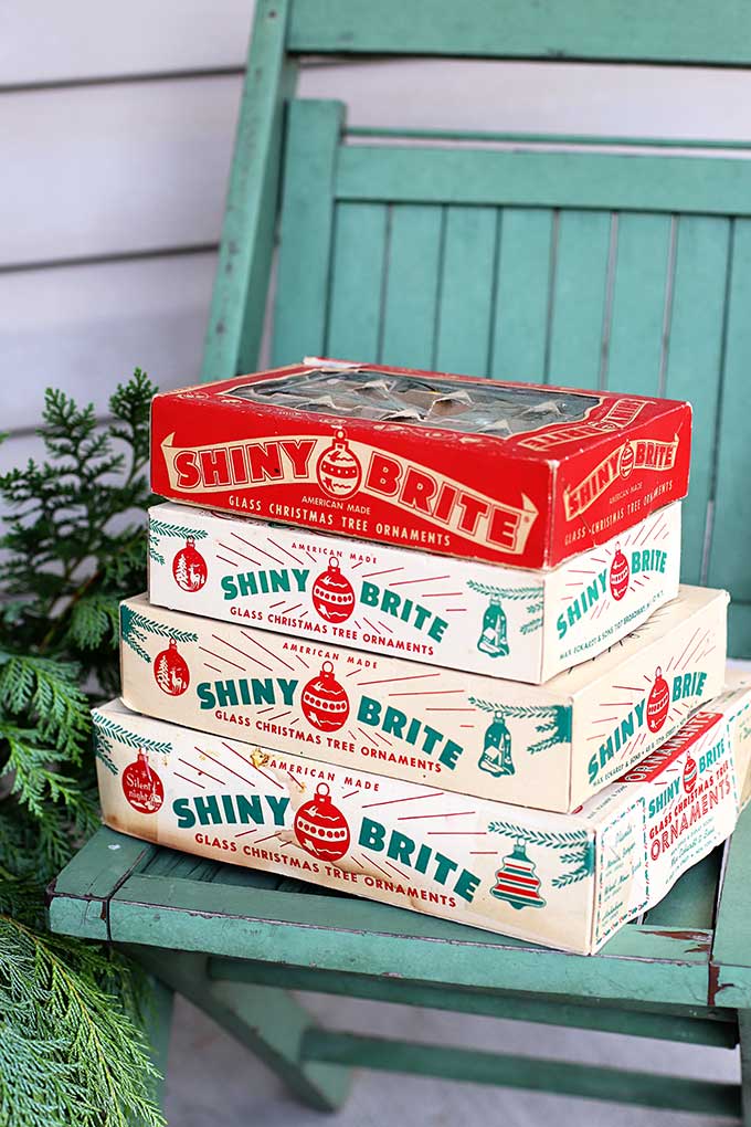 Vintage Shiny Brite boxes