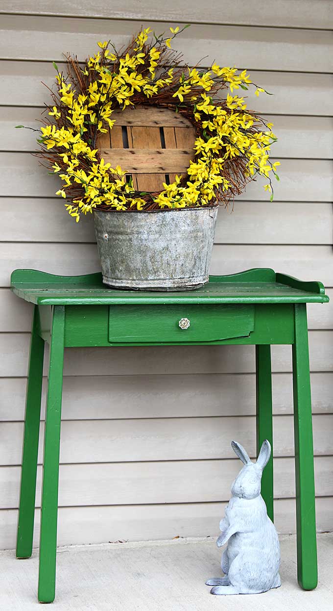 Spring forsythia wreath 