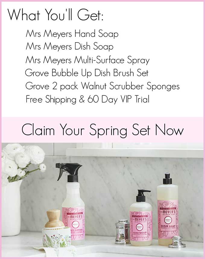 Mrs Meyer's cleaning set FREE with additional purchase from Grove Collaborative. I am loving the lemon verbena scent!!!