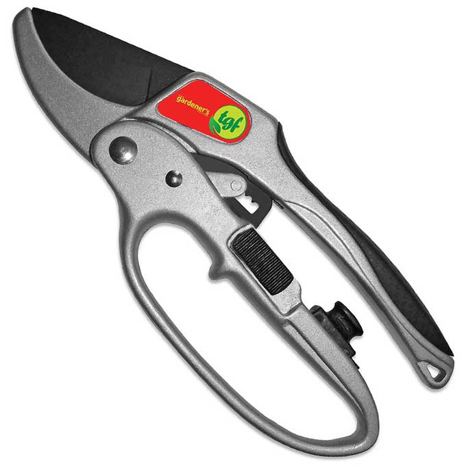 Ergonomic garden pruners for aging gardeners or people who need modified garden tools