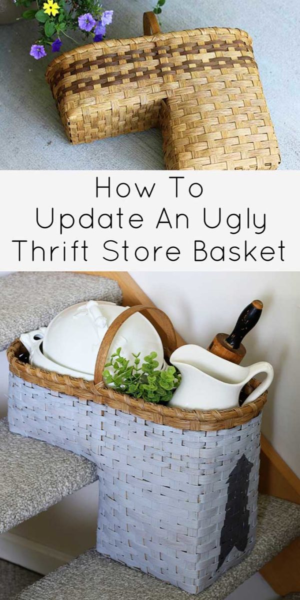 Thrift Store Basket Makeover House of Hawthornes