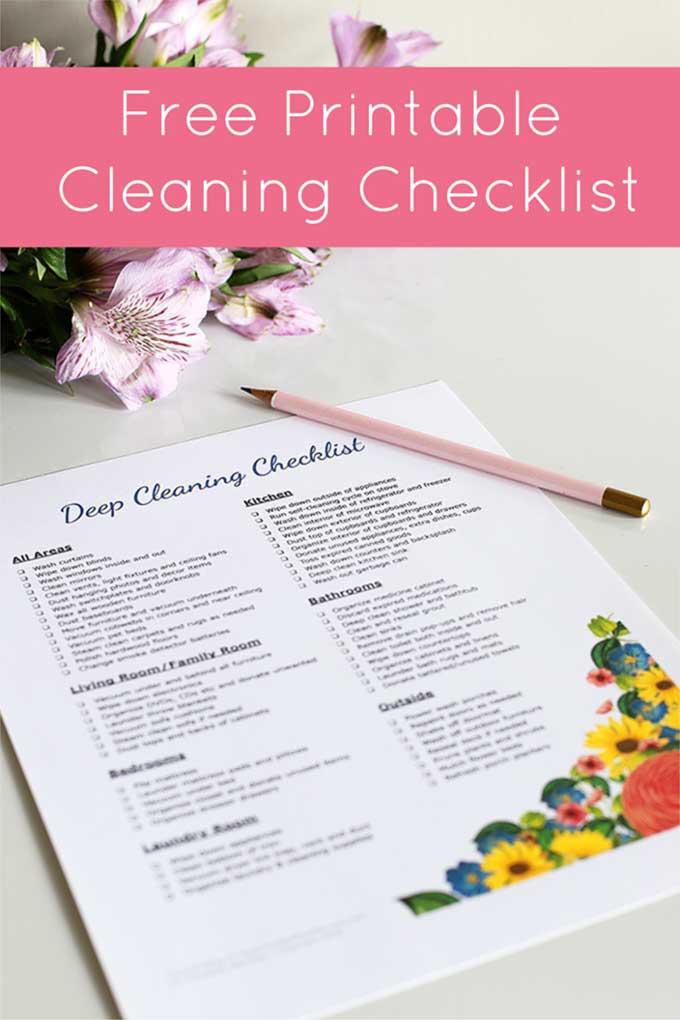 FREE printable house cleaning checklist along with an amazing Grove Collaborative Free Gift offer. 