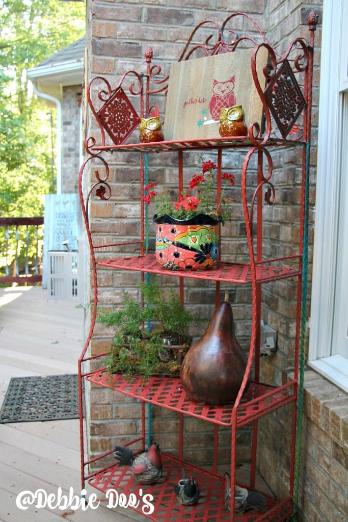 painted outdoor garden stand