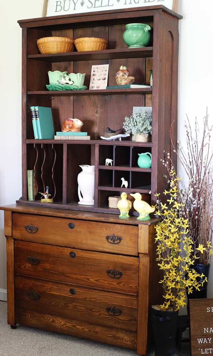 Spring Bookcase New Bookshelf To Decorate For Spring - House of Hawthornes