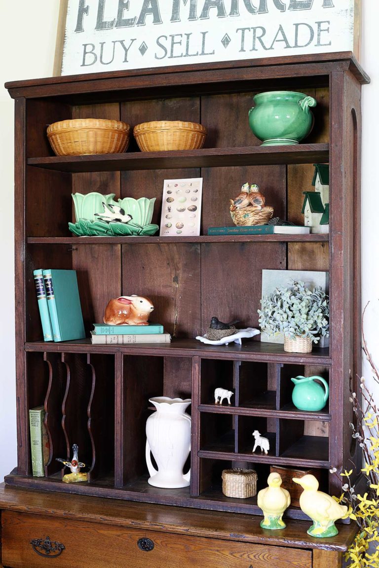 Spring Bookcase New Bookshelf To Decorate For Spring - House of Hawthornes